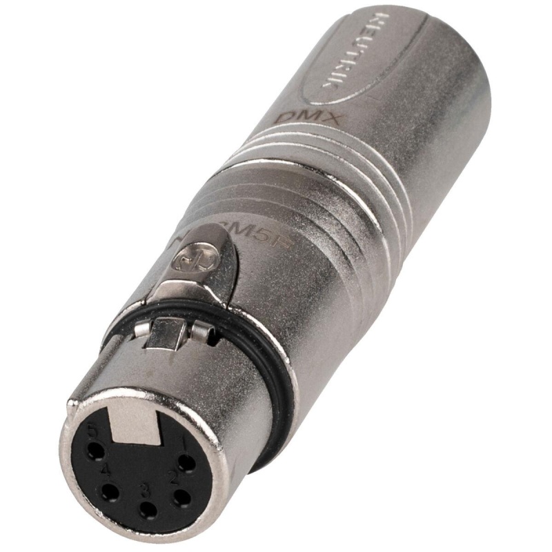 Neutrik Na3m5f 3 Pin Xlr Male To 5 Pin Female Dmx Adapter