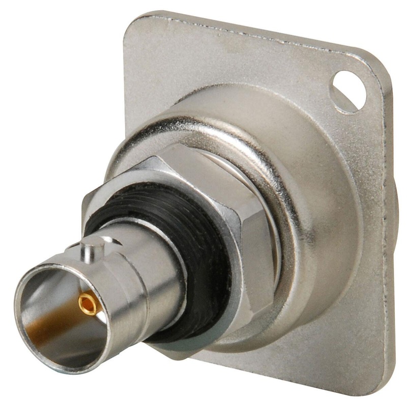 Neutrik Nbb75dfi D Series Bnc Isolated Chassis Mount Feedthrough Nickel