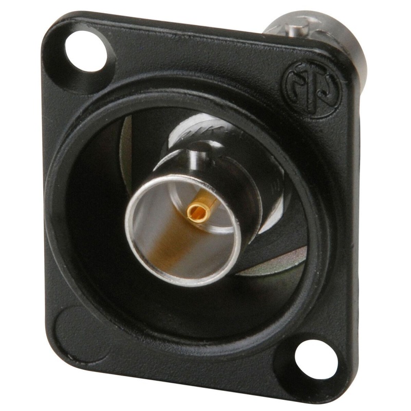 Neutrik Nbb75dfib D Series Bnc Isolated Chassis Mount Feedthrough Black