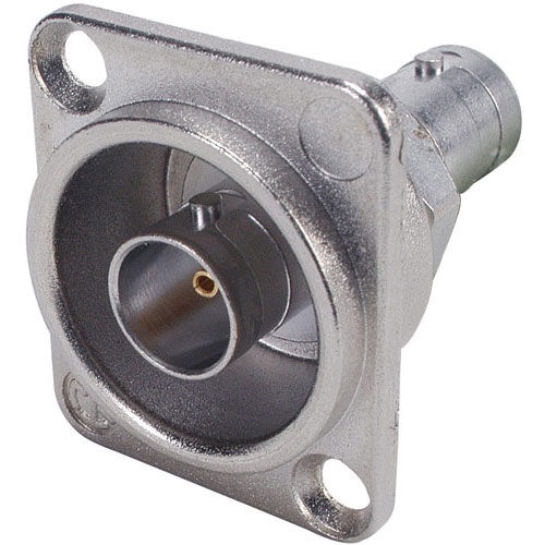Neutrik Nbb75dfg D Series Bnc Grounded Chassis Mount Feedthrough Nickel