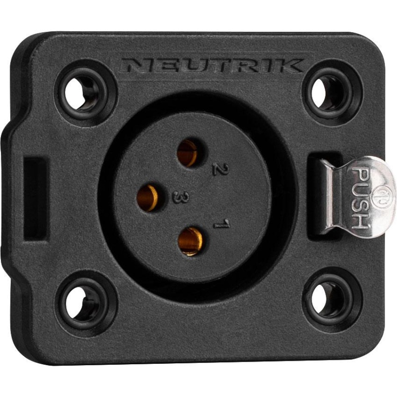 Neutrik Nc3fdx-Top Top Series Heavy-Duty Ip65 Female Panel Mount Xlr Connector