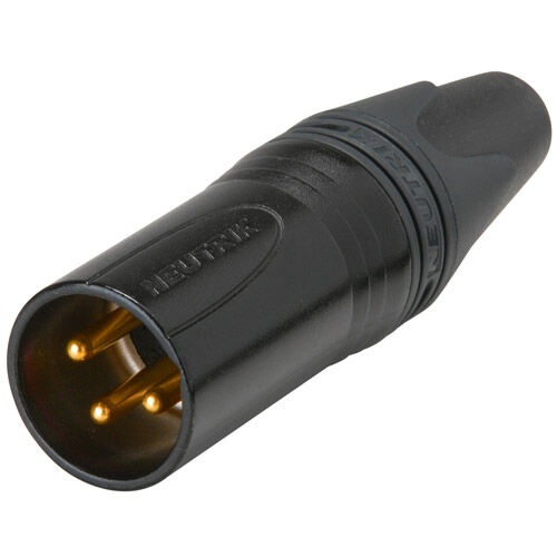 Neutrik Nc3mxx-B Xx Series Male Xlr Connector Black With Gold Contacts