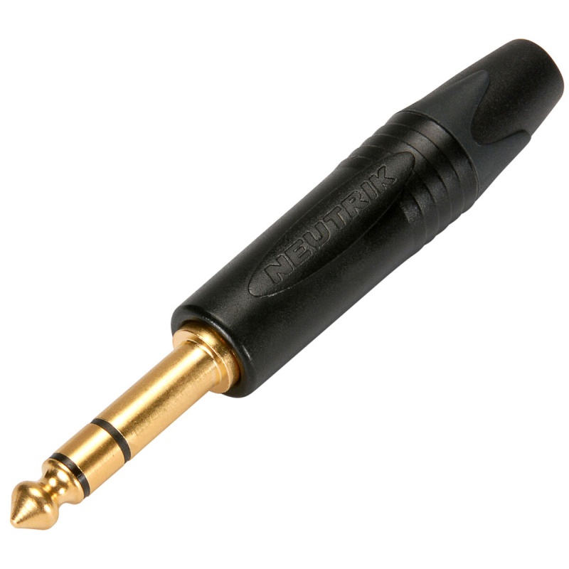 Neutrik Np3x-B Px Series 1/4" Gold Plug Stereo Black