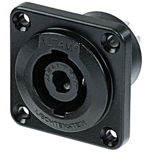 Neutrik Nlt4mpxx-Bag Stxx Series Speakon 4-Pole Male Chassis Connector Metal Housing Black
