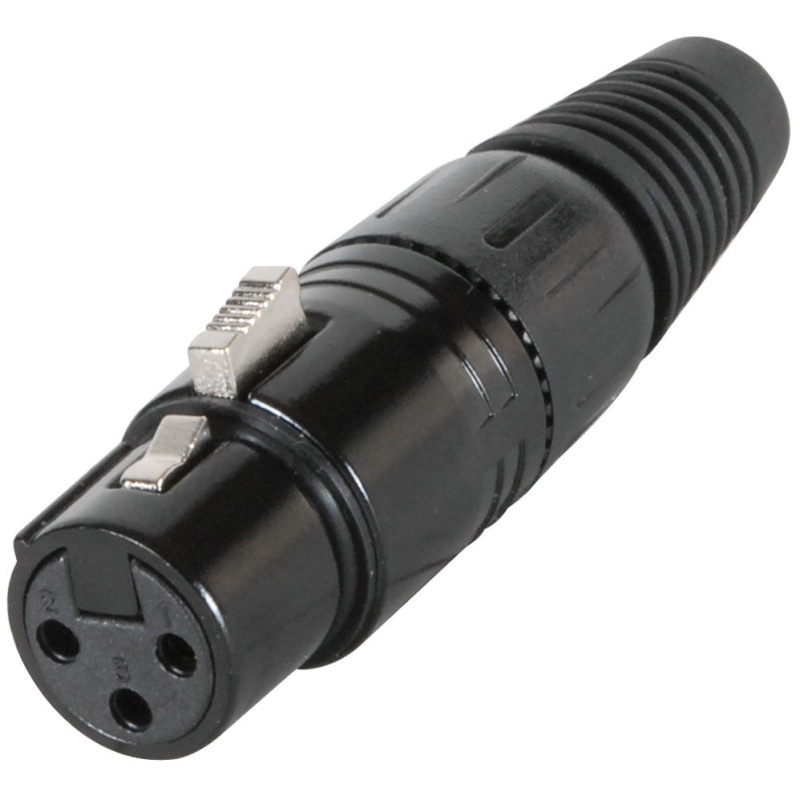 Female Cable Mount Xlr Connector Black Satin