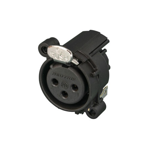 Neutrik Nc3fah2 Xlr 3 Pin Panel Mount Female Pcb Plastic/Gold