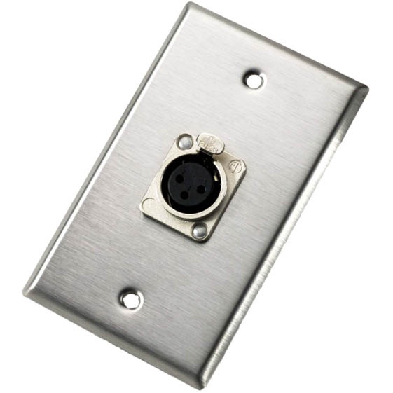 Neutrik 103F Loudspeaker Connector Wallplate Single Nc3fd-L-1