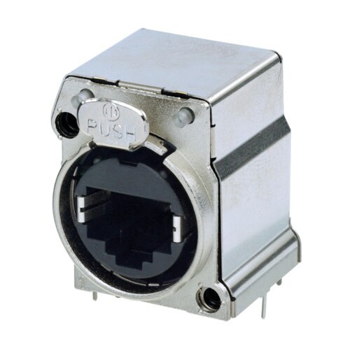 Neutrik Ne8fbh-C5-Led-S Ethercon B Series Shielded Panel Mount Connector Horizontal Pcb With Light Pipes For Through Hole Leds