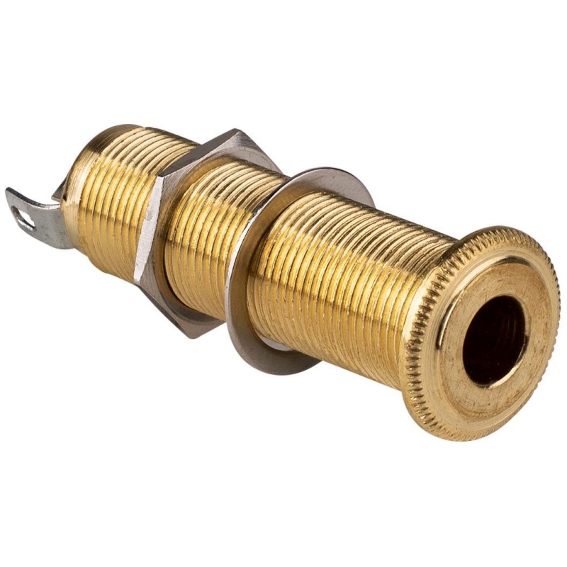 Switchcraft 152 1/4" Stereo Thick Panel Mount Jack Female Brass Finish
