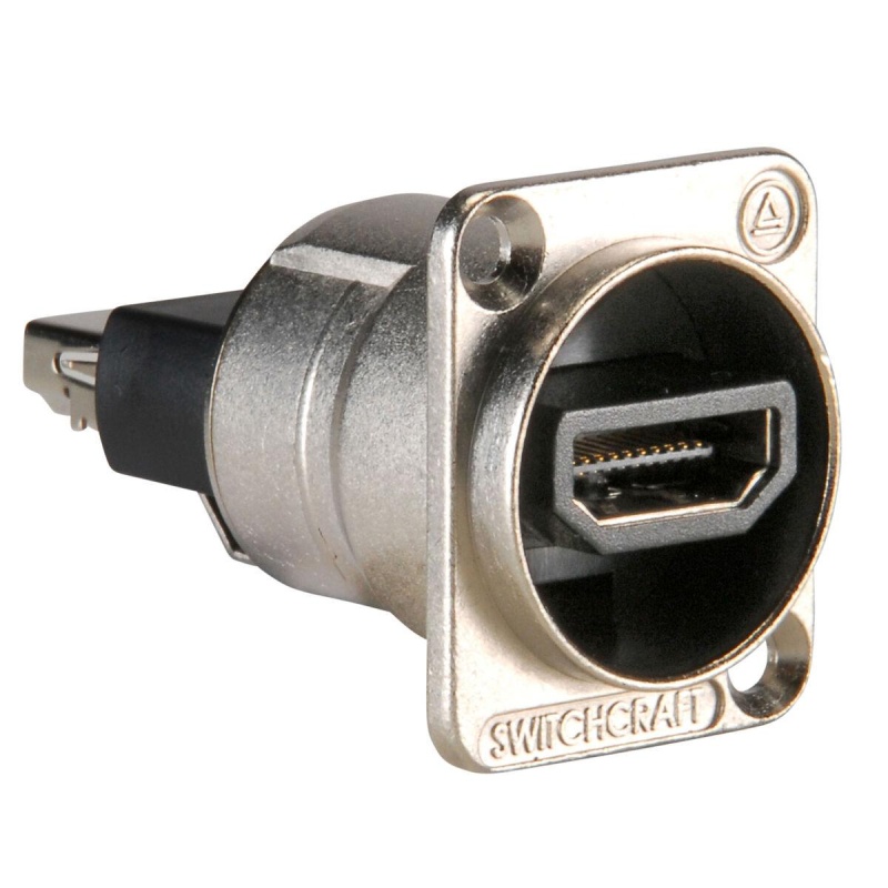 Switchcraft Ehhdmi2 Hdmi Feedthru Eh Panel Mount Connector Silver With 4-40 Screws