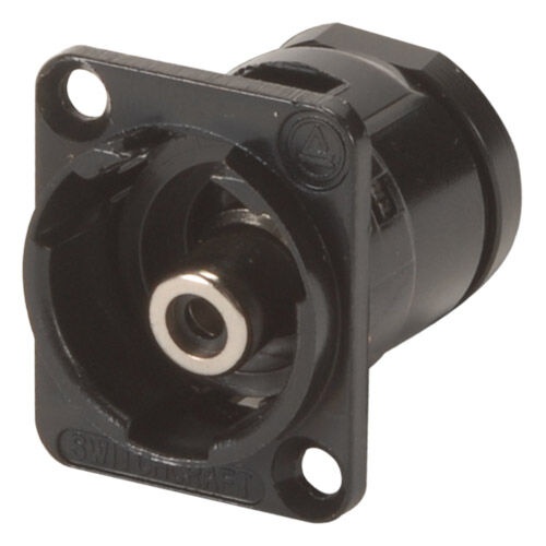 Switchcraft Ehrca2bx Rca Feedthru Jack Connector Black W/4-40 Screw