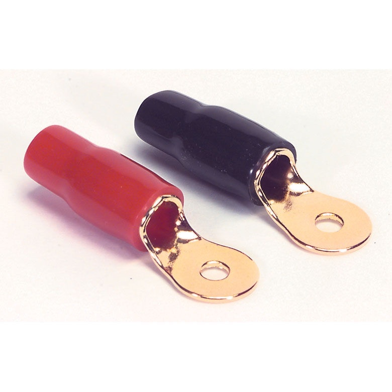 Gold Ring Crimp Terminal 4 Awg #10 2 Pair