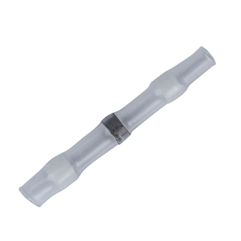 Heat Shrink Insulated Waterproof Solder Butt Connectors (26-24 Awg) White 25-Pack