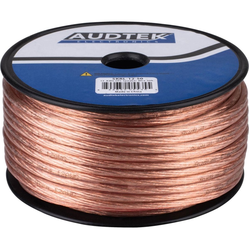 Audtek 50 Ft. 12 Awg Ofc Speaker Wire