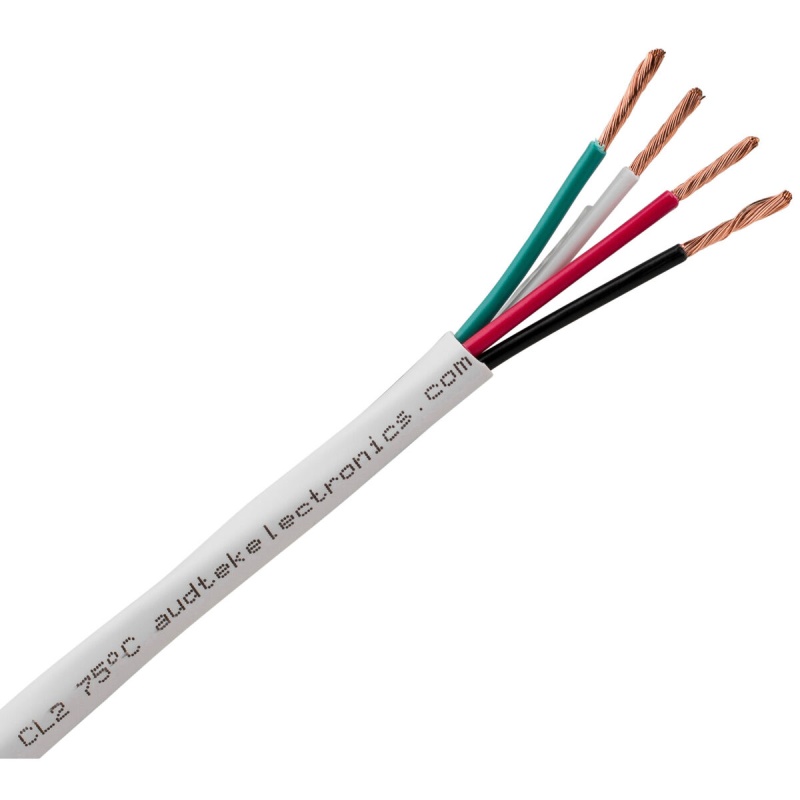 Audtek 250 Ft. In-Wall Speaker Wire Ofc Pure Copper 14/4 Cl2