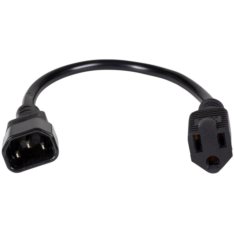 Parts Express Iec Male To Edison Style Female Ac Power Cord Adapter With 16/3 Gauge Wire