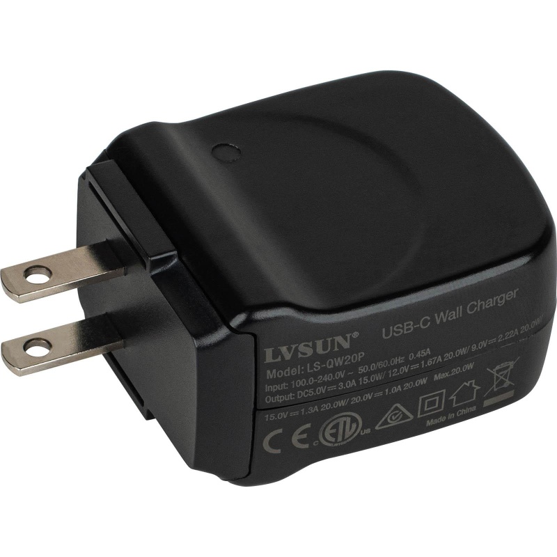 Usb-C 20W Pd3.0/Qc4.0+ Smartphone Fast Charger-Black