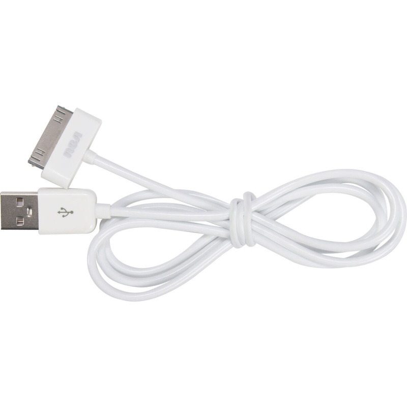 Rca Ah740r 30-Pin Iphone, Ipod, Ipad Usb Charging Sync Cable 3 Ft. White Cord