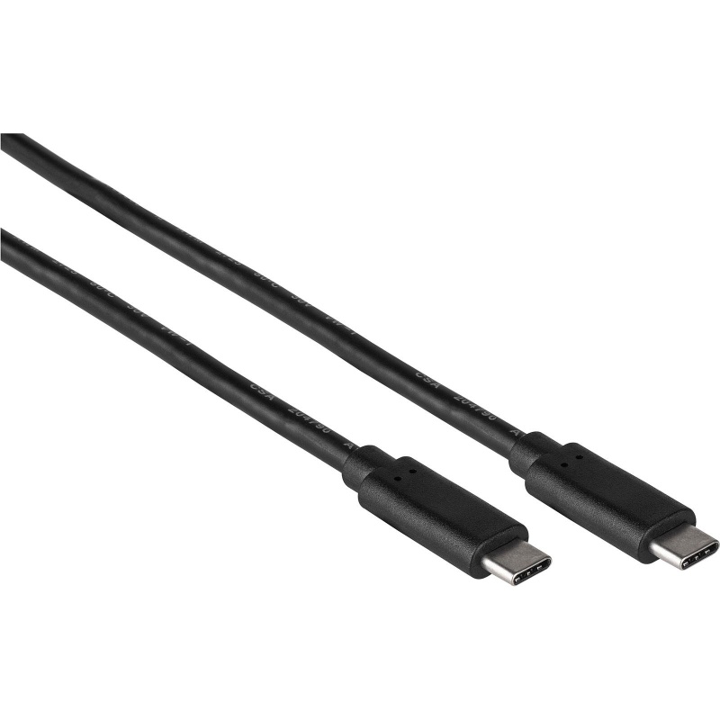 Usb-C 3.1 Gen2 Male To Male 6 Ft. 5A Fast Charging Cable With 10 Gbps Data Transfer Speed Black