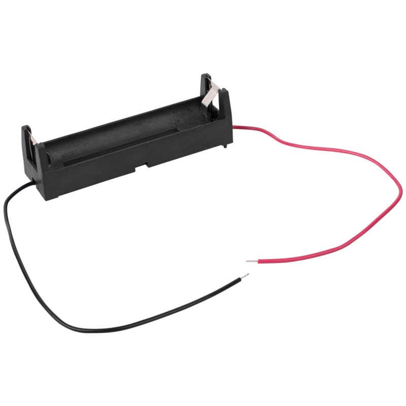 Single 18650 Battery Holder With Wire Leads