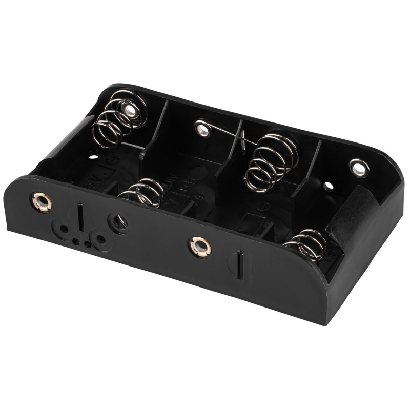 4 C Cell Battery Holder With Solder Tabs