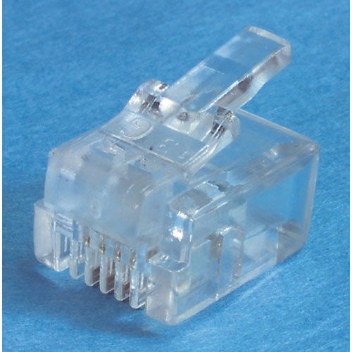 Rj11 4C Modular Connectors For Round Cable 10 Pcs
