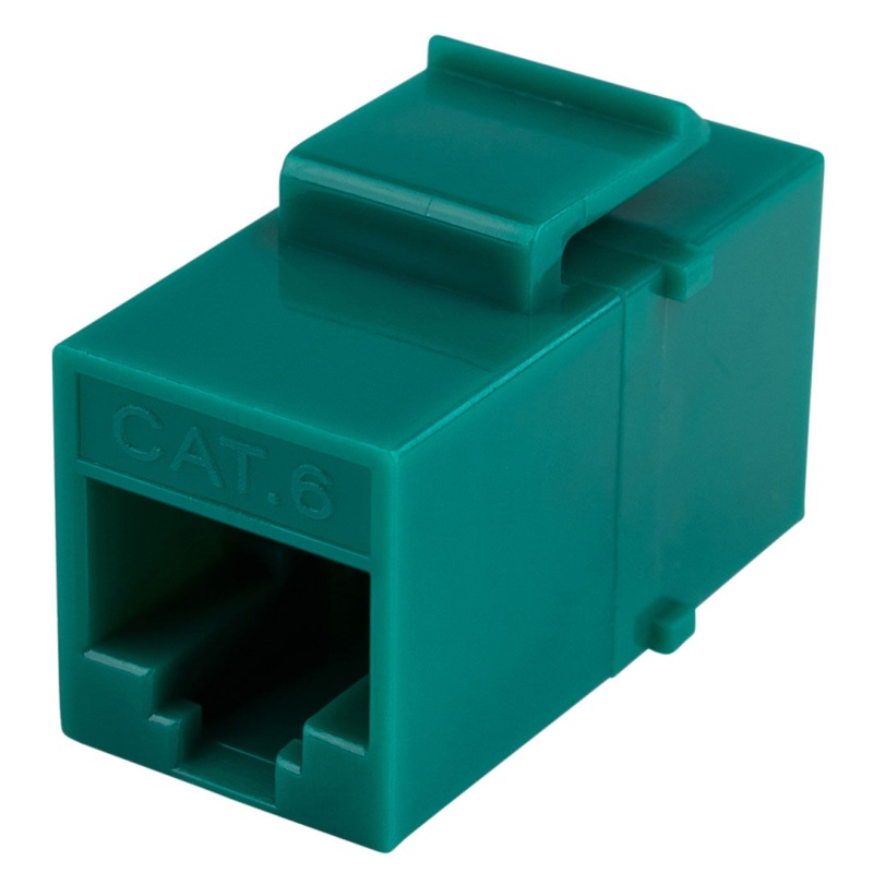 Cat 6 Rj45 Inline Coupler With Keystone Latch - Green