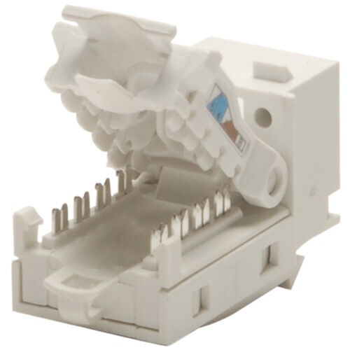 Audtek Rj45 Cat 6 Toolless Idc 90 Degree White