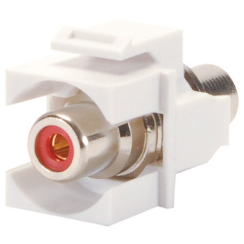 Audtek Keystone Module Red Rca Coupler White