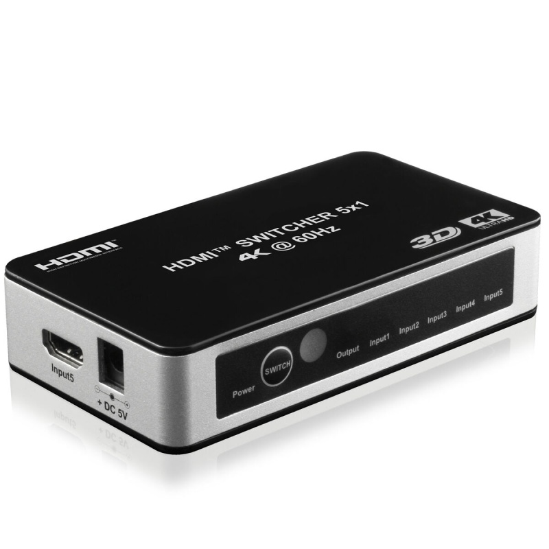 Hdmi 2.0 Premium 4K 60 Hz 5-Input 1-Output Hdcp 2.2 Switch With Ir