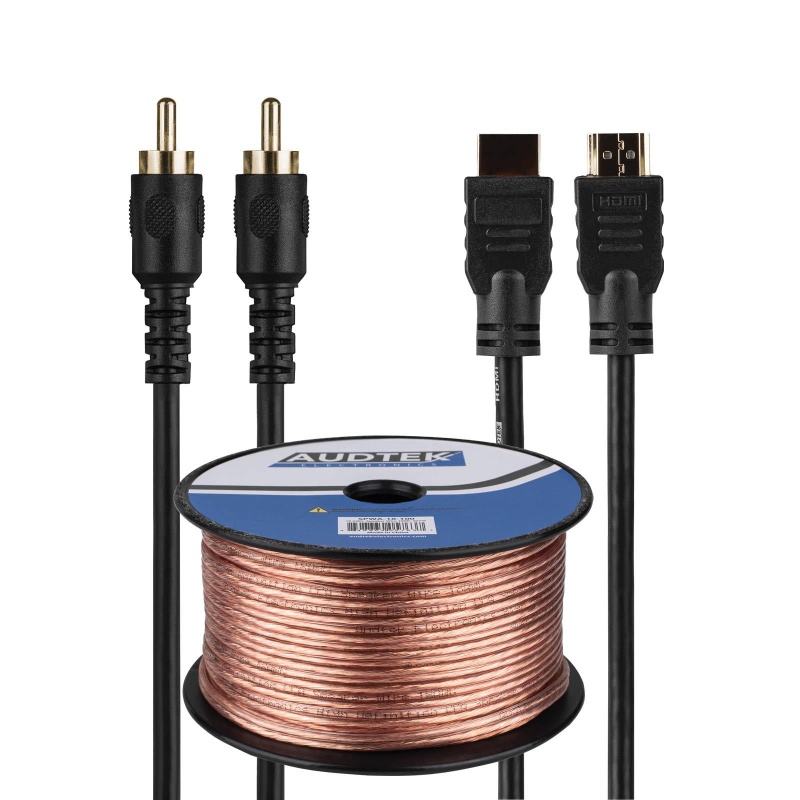 Home Theater Speaker Wiring Kit With 10 Ft. Hdmi 2.0 Cable