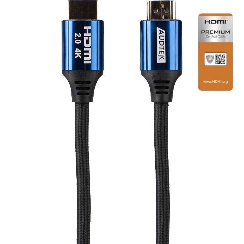 Audtek 25 Ft. Premium Certified Ultra Hd Hdmi Cable 4K@60 Hz Hdr Ycbcr 4:4:4 18 Gbps