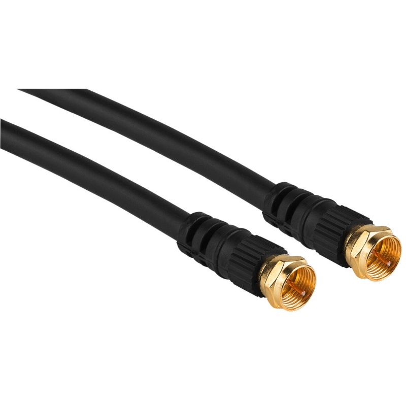 Rg-6 F Type Coaxial Cable Black Gold Plated Connectors 3 Ft