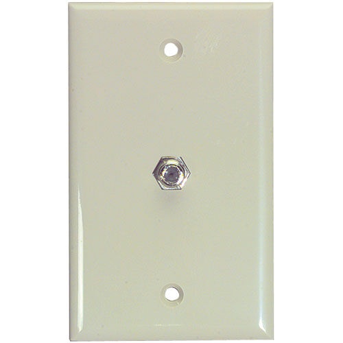 Cable Tv Wall Plate With F-81 Ivory