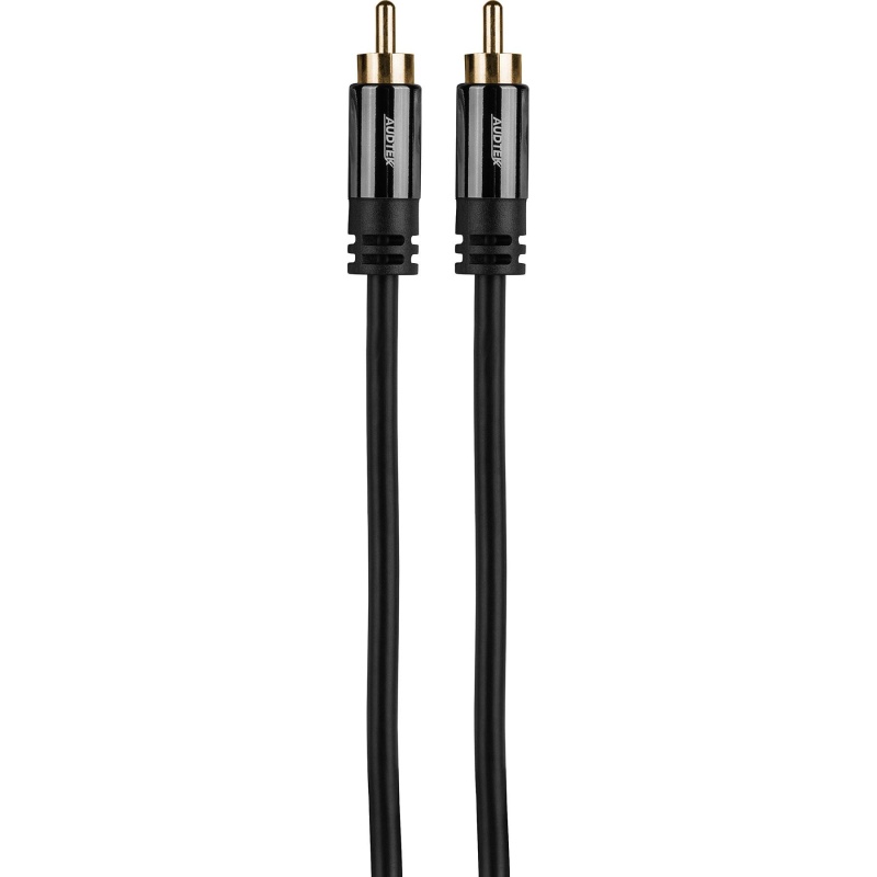 Audtek Premium Single 1.5 Ft. Rca Audio Video Subwoofer Cable With Metal Shell
