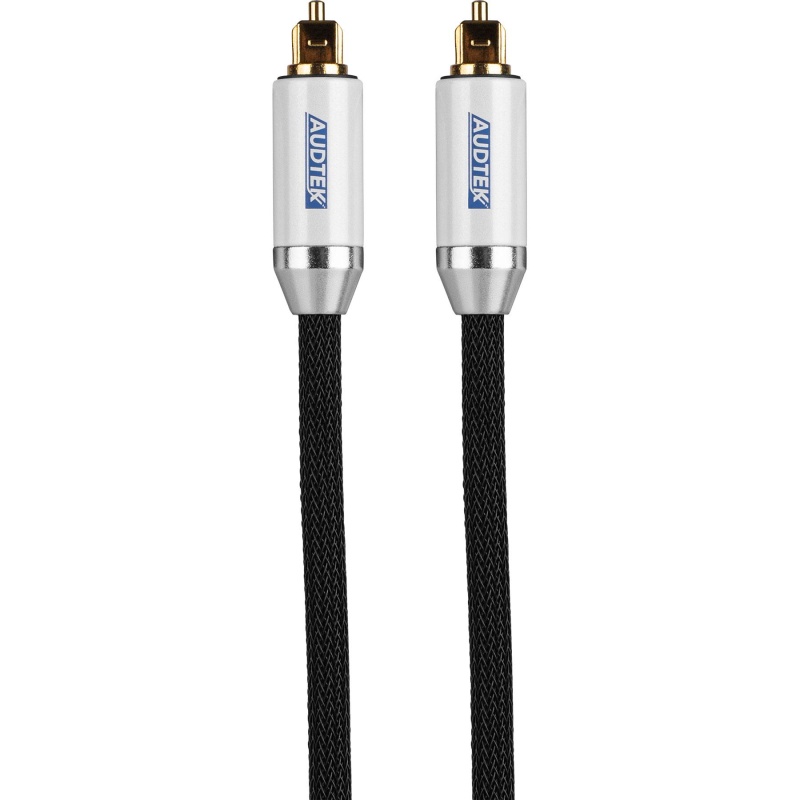 Audtek 6 Ft. Premium Toslink Digital Optical Cable With Braided Nylon Jacket
