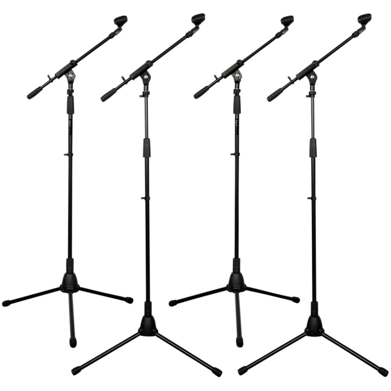 Talent Tripod Mic Stand With Telescopic Boom 4-Pack