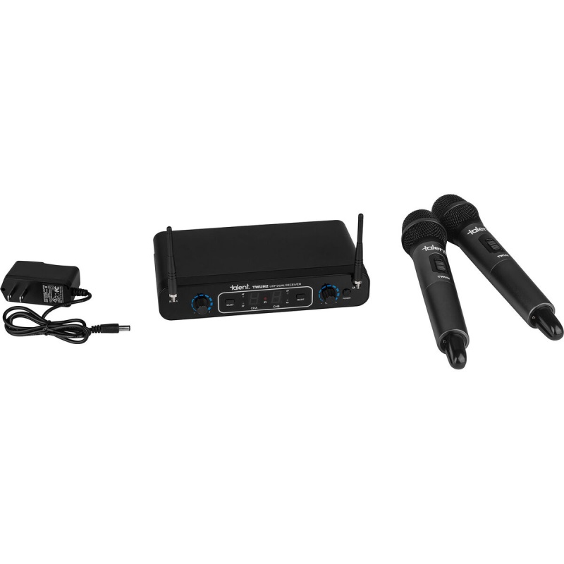 Talent Twuh2 Wireless Uhf Dual Handheld Microphone System