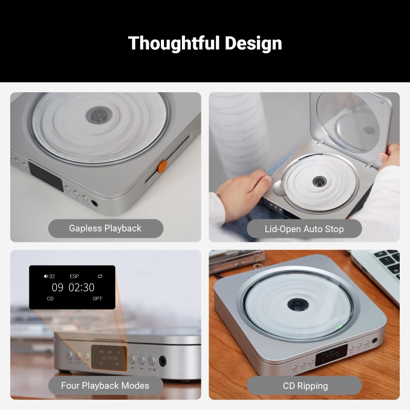 Fosi Audio Merak Cd Player, Dac, And Headphone Amp