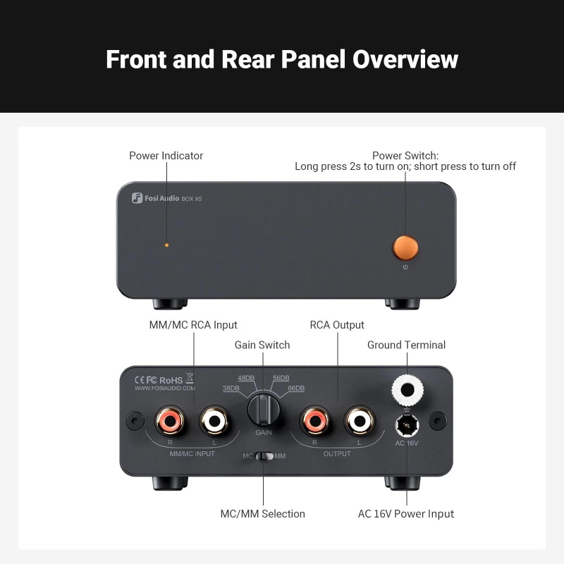 Fosi Audio Box X5 Phono Preamp