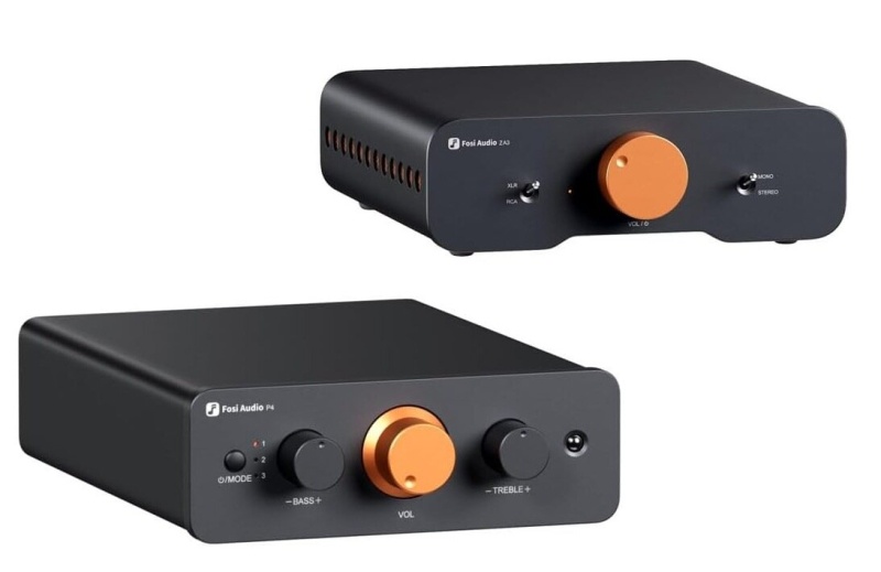 Fosi Audio Za3 Stereo Amplifier And P4 Mini Preamp Bundle