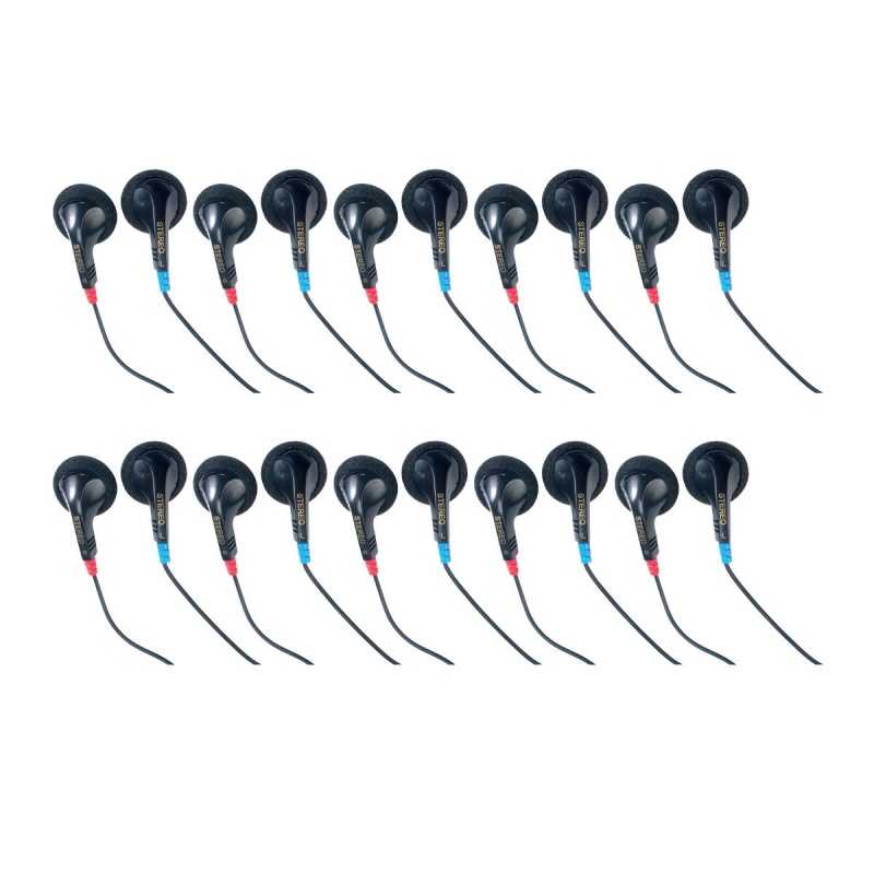 Stereo Earbud Headphones With 4 Ft. Cord 10-Pack
