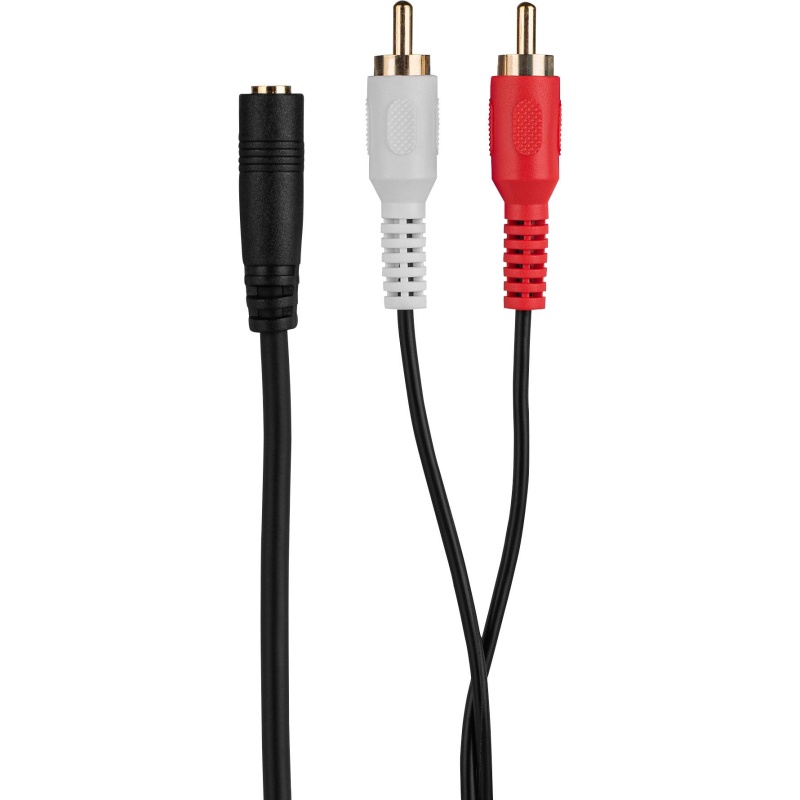 2 Rca Male To 3.5Mm Stereo Female Jack Y-Adapter Cable 3 Ft. 3.5Mm F To 2 Rca M Double Shielded Gold Plated