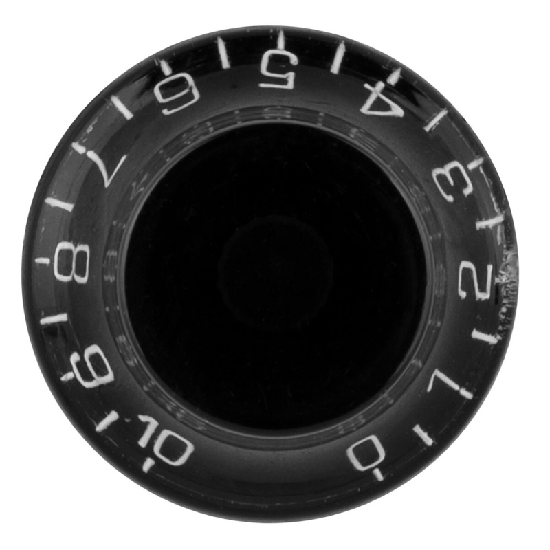 Guitar Knob Translucent Bell Type 1" - Black