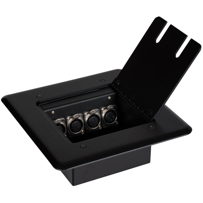 Flip-Up Stage Box with Four XLR Female Jacks