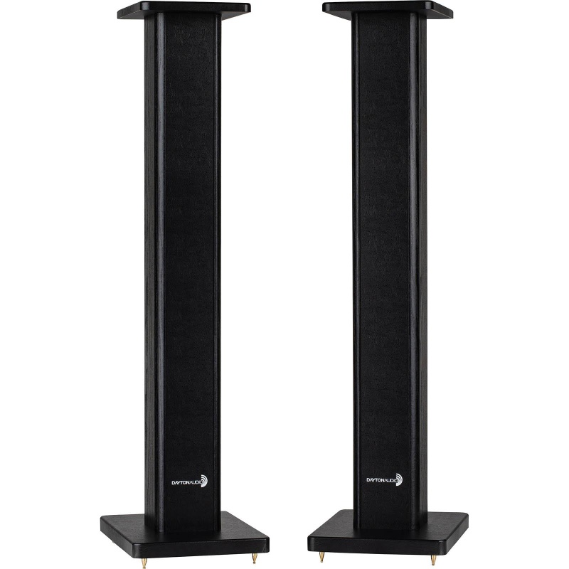Dayton Audio 36" Universal Wood Speaker Stand Pair, Black