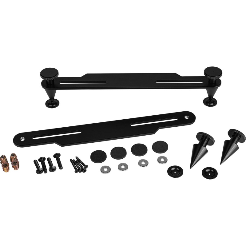 Dayton Audio Os-2S Outrigger Speaker Spike Set 11-3/4" Wide With Black Steel Base 2 Pcs