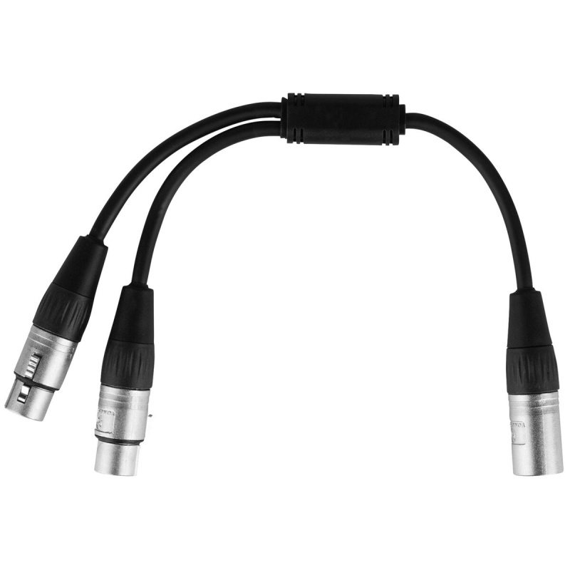 Talent Yxm2xf01 Xlr Male To Dual Xlr Female Y Adapter Splitter Combiner Cable 1 Ft