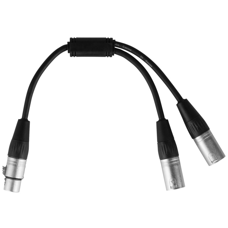 Talent Yxf2xm01 Xlr Female To Dual Xlr Male Y Adapter Splitter Combiner Cable 1 Ft