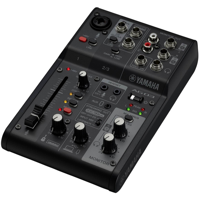 Yamaha Ag03mk2 B 3-Channel Mixer/Usb Interface For Ios/Mac/Pc Black